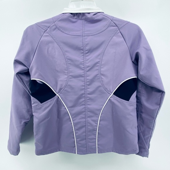 Nike Women's Fit Dry Size Medium Purple & White Mesh Lined Full Zip Jacket - Picture 3 of 11